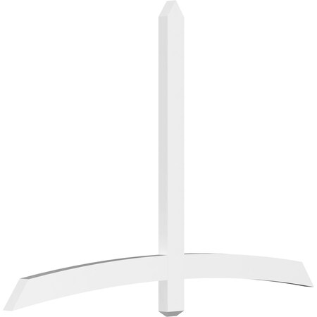 Ekena Millwork Bellingham Architectural Grade PVC Gable Bracket, 72"W x 48"H x 2"D x 4"F, 16/12 Pitch GBP072X48X0204BEL00
